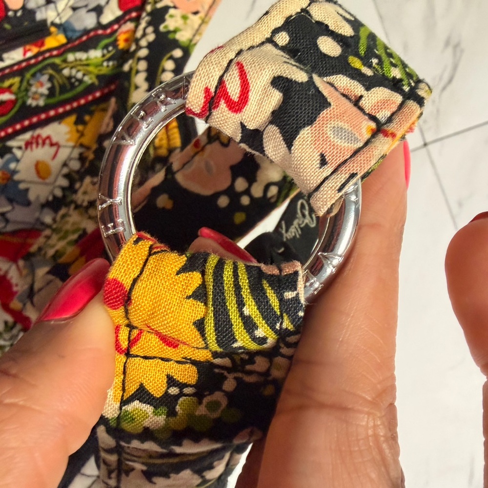 Vera Bradley Black Multi Floral Quilted Shoulder Bag - Picture 7 of 7